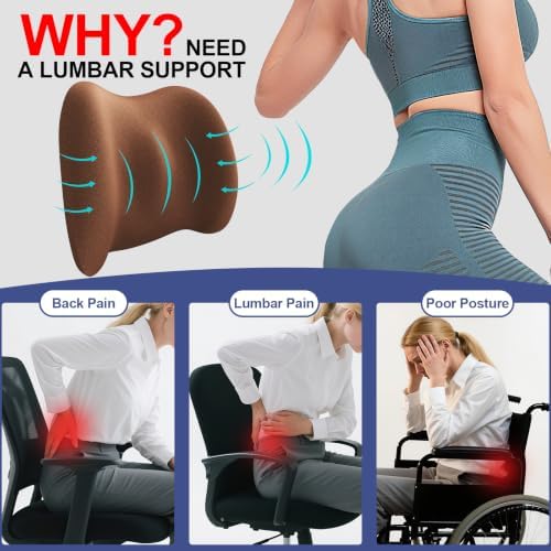 BYMECOST Lumbar Support Pillow for Car, Memory Foam Car Back Cushion - Image 6