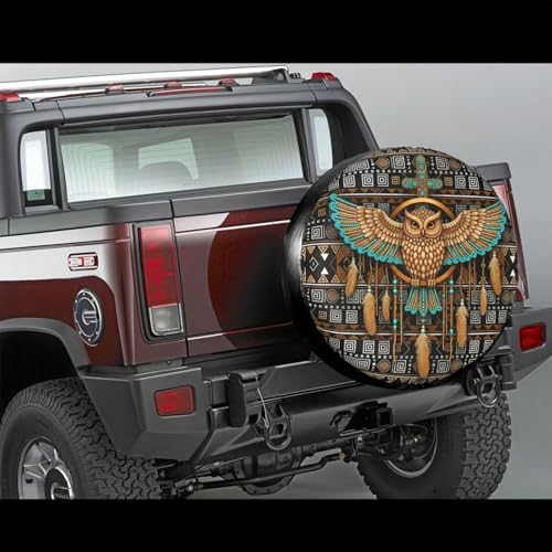 Native American Owl Spare Tire Cover Wheel Protector Universal Fit - Image 3