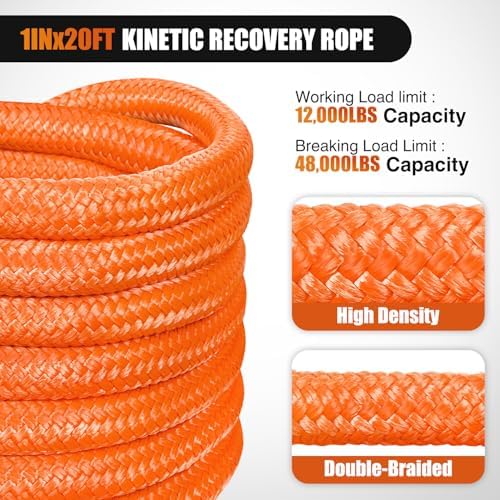 Nilight 1in x 20ft Kinetic Recovery Rope - Image 2