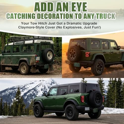 Timtin Funny Tow Hitch Cover for Tactical 2 Inch Receivers 3D Print Funny Front - Image 4