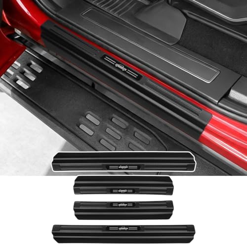 4PCS Door Sill Protector for 2021-2026 Ford F150 Accessories by DWKJMYCP