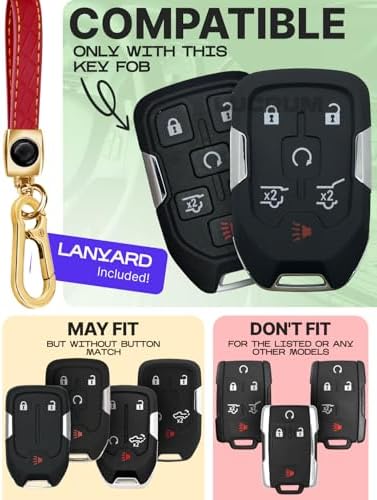 Lucrum Compatible with Chevy, Buick Key Fob Cover & Keychain - Image 2