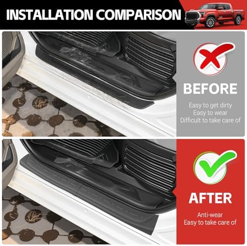 Door Sill Guards Kit Fit for 2022-2026 Toyota Tundra Accessories Entry Guard - Image 2