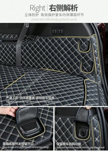 Trunk Liner Cadillac XT6 6 Seat Black w/Black Stitching - Image 2