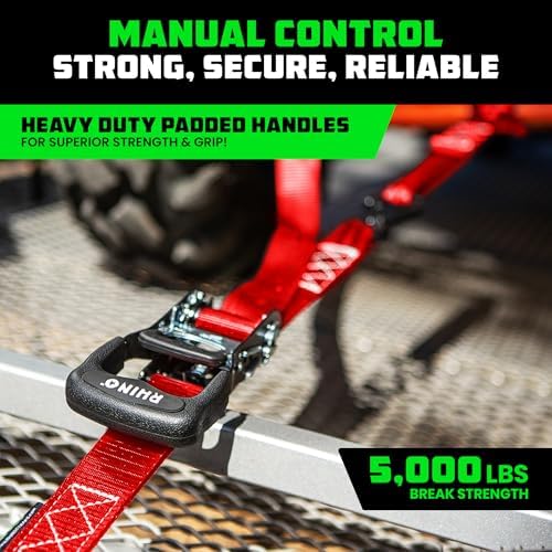 Rhino USA Heavy Duty Ratchet Tie Downs - Image 3