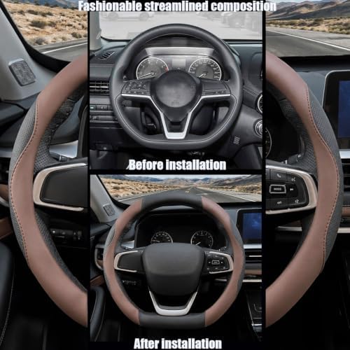 D Shaped Car Steering Wheel Cover 14.5"-15", Non-Folding Packaging - Image 5