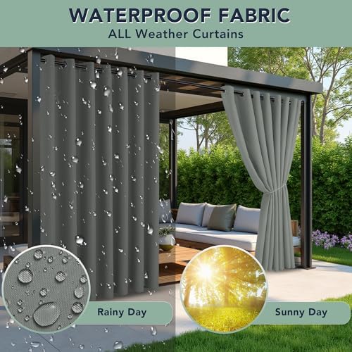 Patio Curtains Outdoor Waterproof, Privacy Drapes - Image 2
