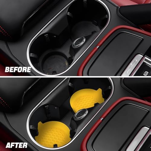 Zpana 4PCS Car Cup Holder Coasters, Silicone Non-Slip Vehicle Cup Recessed Mats - Image 5