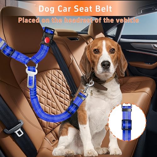 Seyezo Dog Car Seat Belt for Car, 2 Piece Set Retractable Dog Car Harness - Image 3