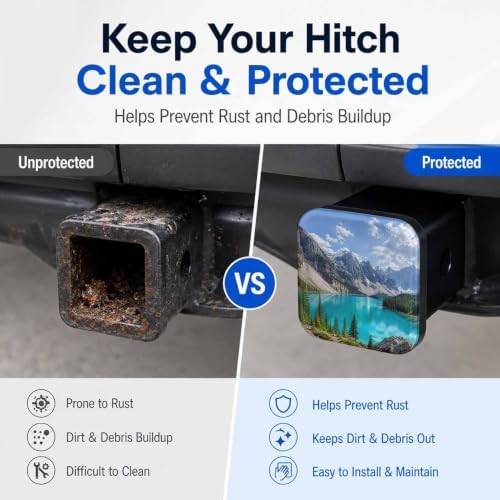 Trailer Hitch Covers Lake Rocky Mountain Heavy Duty 2 Inch Hitch Cover - Image 5