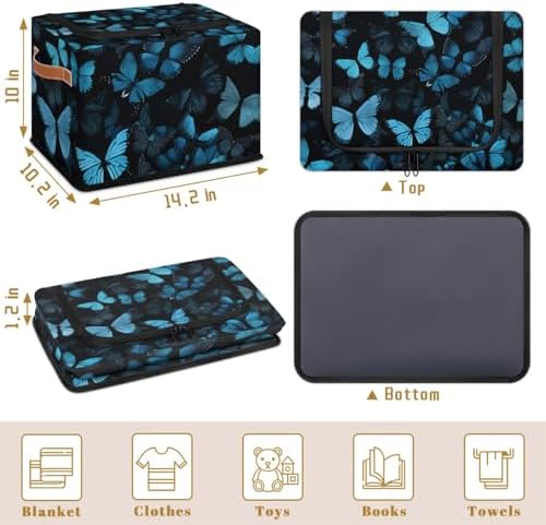 Blue Butterfly Storage Bins - Image 3