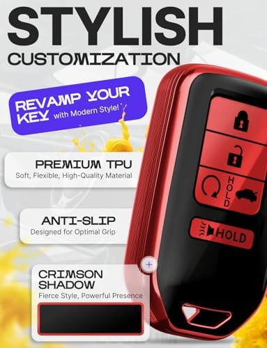 Lucrum Compatible with Honda Key Fob Cover & Keychain - Image 3
