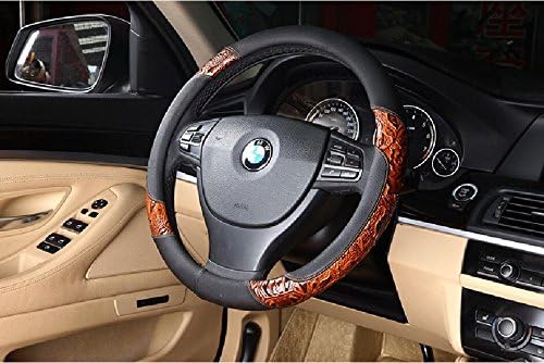 Steering Wheel Cover, Anti Slip Cover, Crocodile Grain Leather - Image 5