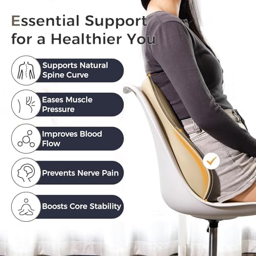 Coverado Lumbar Support Pillow for Car, Ergonomic Memory Foam Back Pillow for - Image 3