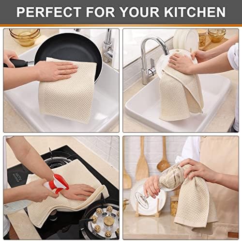 Kitinjoy 100% Cotton Waffle 6-Pack Kitchen Towels - Image 4