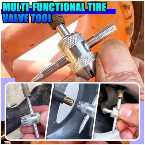 YoRise 4-Way Car Tire Valve Core Removal Tool, Universal Vehicle Tire Stem - Image 6