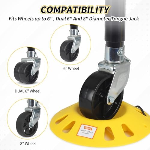 OULEME Trailer Jack Wheel Dock, Tongue Jack Wheel Chock, - Image 3
