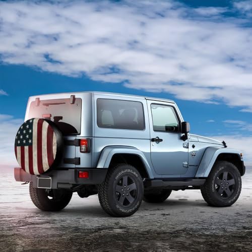 American Flag Spare Tire Cover, Universal Waterproof & Dustproof Wheel - Image 5