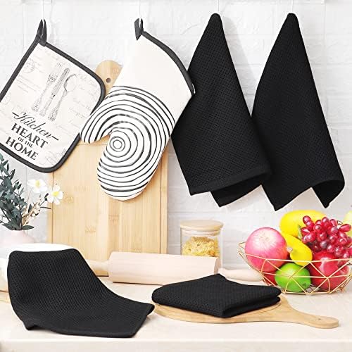 Homaxy 100% Cotton Waffle Weave Kitchen Dish Cloths 12-Pack - Image 6