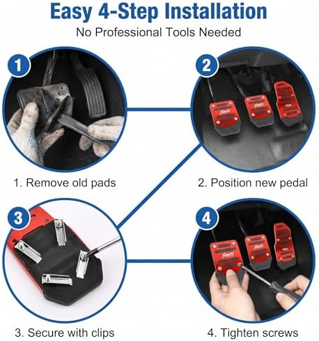 3 PCS Car Pedals Pads, Anti-slip Design, Manual Transmission Accelerator Brake - Image 7