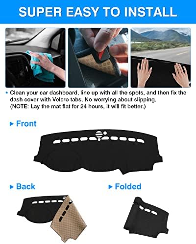 CARTIST Dashboard Cover Mat for 2011-2019 2020 2021 Jeep Grand Cherokee - Image 5