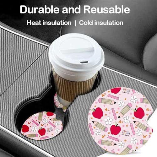 Ceramic Car Coasters – Absorbent Car Cup Holder Coaster Set - Image 4