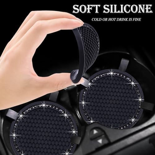 4PCS Bling Cup Holder Coaster, 2.75 Inch Auto Car Cup Holder Insert Coasters - Image 4