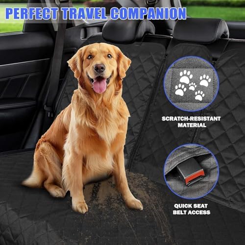Yonktoo Dog Car Seat Cover for Back Seat, 60/40 Split Bench - Image 3