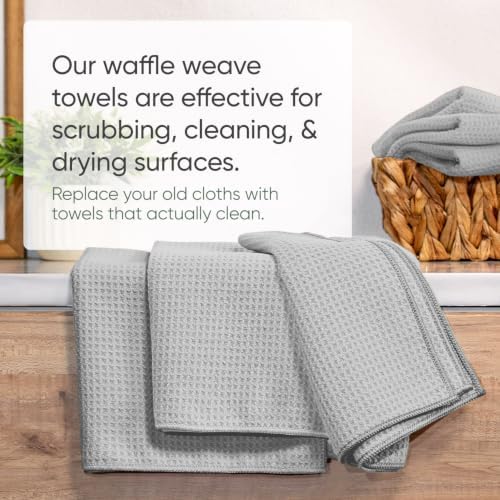 Kitchen Towels - Microfiber Waffle Weave Towels | Absorbent, No Lint, Commercial - Image 5