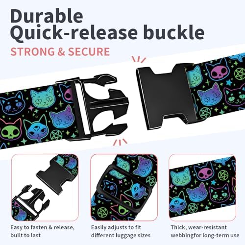 Luggage Strap for Suitcases Adjustable Travel Belt - Image 3