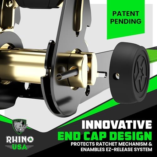 Rhino USA Ratchet Straps Tie Downs - 1in x 15ft - Image 3