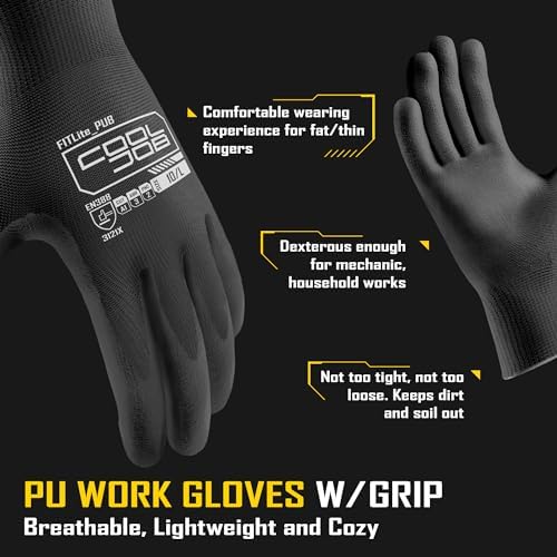 COOLJOB 12/60 Pairs Safety Work Gloves Pack Bulk - Image 2