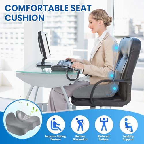 CushZone Ergonomic Seat Cushion, Sciatica Support - Image 4