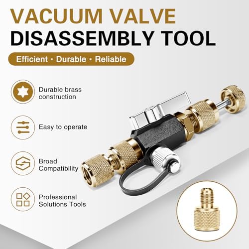HVAC Valve Core Removal Tool, Valve Core Remover Installer Tool, 1/4"& 5/16" - Image 3