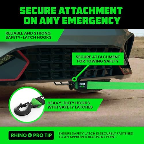 Rhino USA Tow Strap with Hooks - Image 4