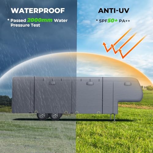 Fonzier 5th Wheel RV Cover, 9 Layers Heavy Duty Camper Cover - Image 3