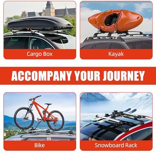 Roof Rack Cross Bars for 2017-2026 Volkswagen VW Atlas 396lbs Lockable Roof - Image 7