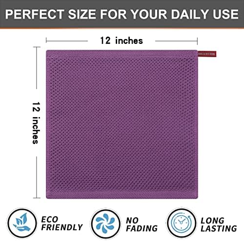 Kitinjoy 100% Cotton Kitchen Dish Cloths, 6 Pack Waffle Weave Ultra Soft - Image 5