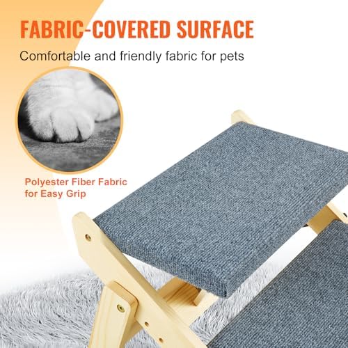 SKYSHALO Wooden Pet Steps, Convertible 2-in-1 Dog Stairs and Ramp - Image 5