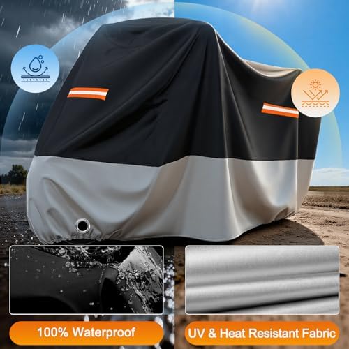 Favoto Motorcycle Cover Waterproof Outdoor All Weather Protection - Image 2