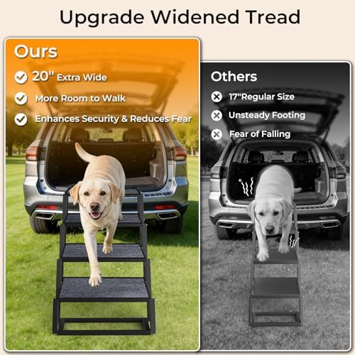 URPOWER Dog Stairs for Large Dogs Extra Wide 20" - Image 4