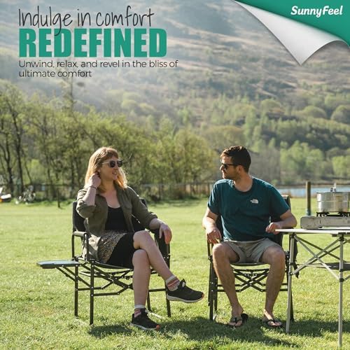 SUNNYFEEL Oversized Camping Chair Portable Directors Chairs - Image 4