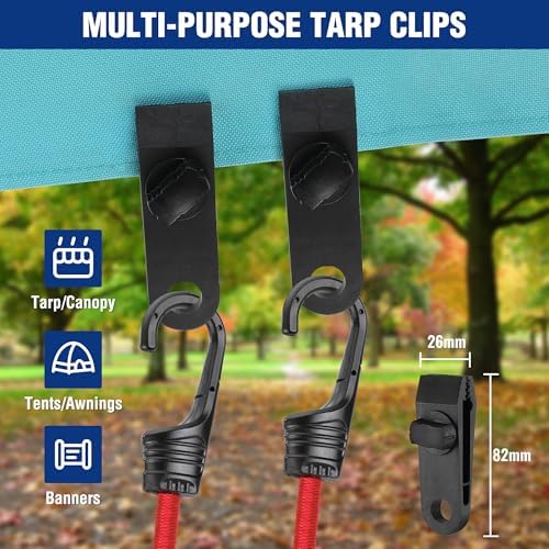 WORKPRO Bungee Cords with Hooks, 30-Piece Heavy Duty Outdoor Bungee Strap - Image 5