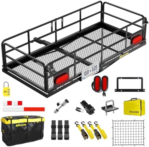 Mockins 60"x24"x14" High Rail Trailer Hitch Cargo Carrier by Mockins