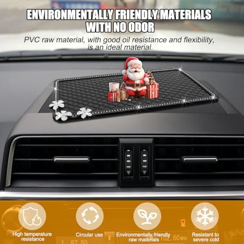 HZEL Bling Car Dashboard Non Slip Mat, Crystal Rhinestone Vehicle Dash Grip Pad - Image 4