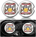 2Pack Softball Mom Car Cup Holder Coaster Neoprene Car Coasters by YGQZYYQ