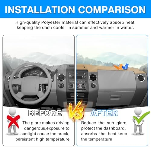 Autorder Beige Dashboard Cover Mat - Image 3