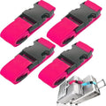 4 Pack Luggage Straps for Carry On Bag Multiple Suitcases, Hot Pink by Ajmyonsp