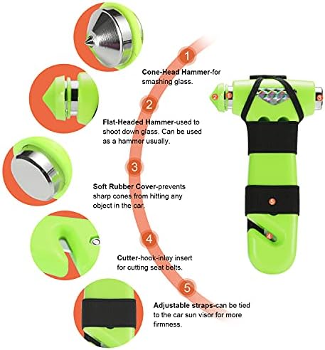 THINKWORK 6-in-1 Car Safety Hammer, Emergency Escape Tool - Image 3