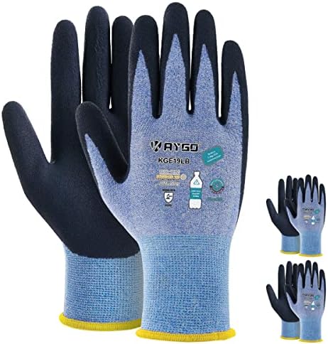 KAYGO Women's Work Gloves, Sandy Latex Grip, Breathable by KAYGO